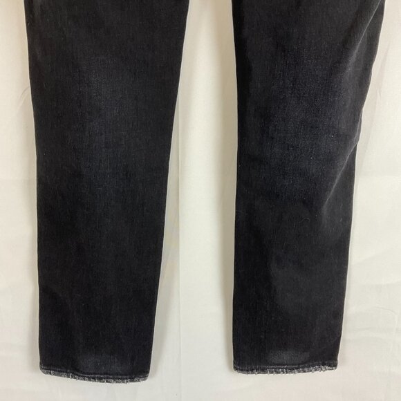 AMO Kate Jeans Mid-Rise Straight Leg 28 Muted Black Ink - Picture 9 of 11